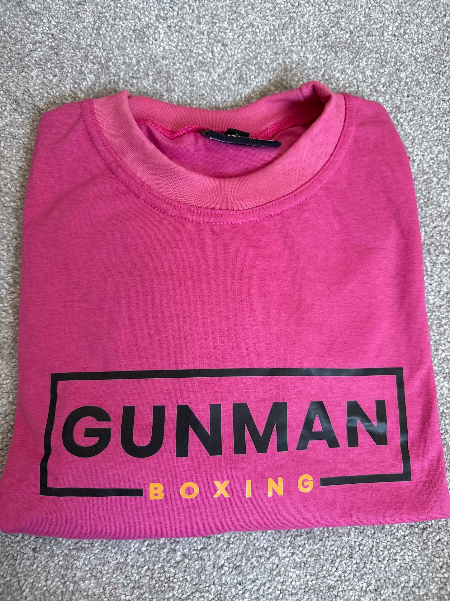 Gunman Boxing T-Shirt - Dark Pink