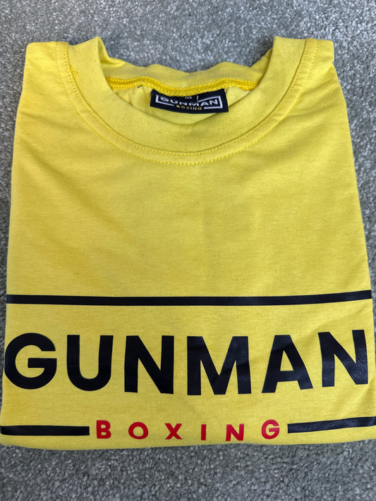 Gunman Boxing T Shirt - Sunshine Yellow (Copy)